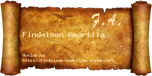 Findeisen Amarilla névjegykártya